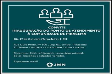 INAUGURAÇÃO DO PONTO DE ATENDIMENTO A COMUNIDADE DE PIRACEMA - JMN
